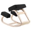 Ergonomic Kneeling Chair, Wooden Posture Knee Chair with Thick Foam Cushions and Solid Wood Frame, Adjustable Height