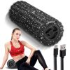 Vibrating Foam Roller, 4-Speed Electric Massage Roller, 16" Rechargeable Muscle Roller with 3D Texture