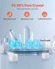 Crystal Singing Bowl, 8-inch F Note Heart Chakra Singing Bowl, Portable Frosted Quartz Singing Bowl with Rubber Mallet, O-Ring and 8" Carrying Bag