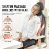 Shiatsu Back Massager with Heat, Massage Seat Cushion with 2-Group Back Shiatsu Rollers and 2 Seat Vibration Motors