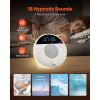Sound Machine, 18 Soothing Sleep Sounds and 7-Color Night Light, 5-in-1 White Noise Sound Machine with Dual Alarms, Auto-Off Timer and Memory Function