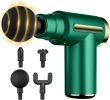 Mini Handheld Massage Gun, Deep Tissue with 6 Speeds, Cordless Muscle Massager with 4 Heads,Type-C Charging, Travel Size, Best Gifts