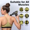 Mini Handheld Massage Gun, Deep Tissue with 6 Speeds, Cordless Muscle Massager with 4 Heads,Type-C Charging, Travel Size, Best Gifts