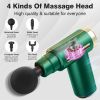 Mini Handheld Massage Gun, Deep Tissue with 6 Speeds, Cordless Muscle Massager with 4 Heads,Type-C Charging, Travel Size, Best Gifts